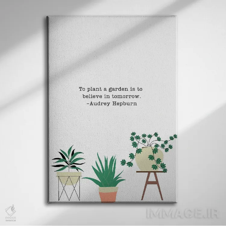 تابلو دکوراتیو باغی بکار اثر خارین هینز - نمای روبهرو روی دیوار