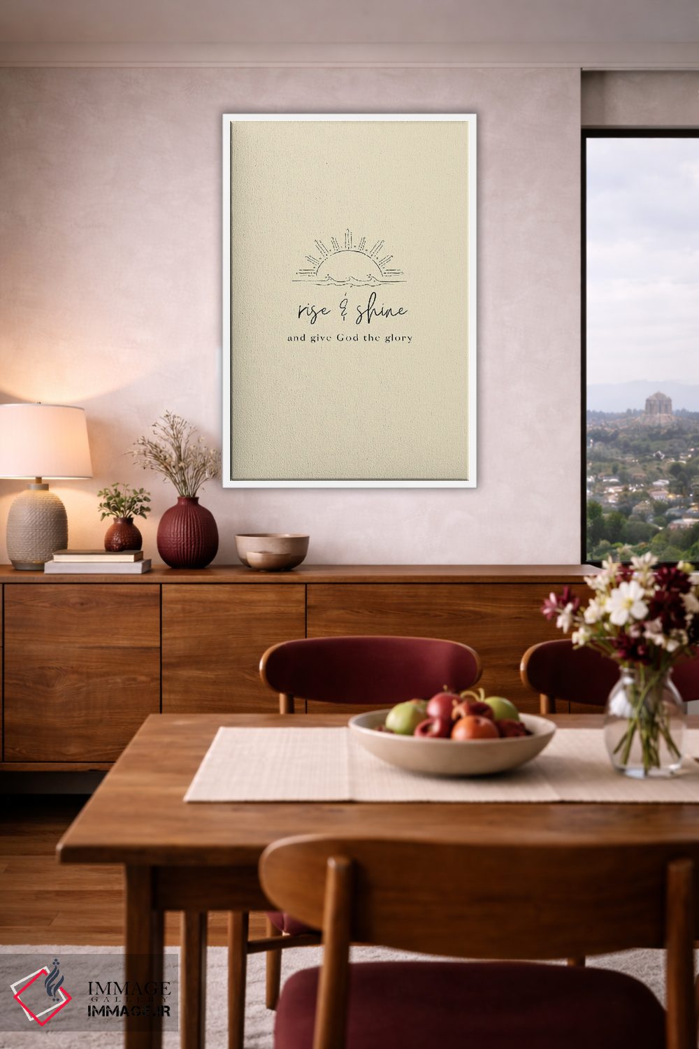 تابلو دکوراتیو برخیز و بدرخش و خدا را جلال بده اثر خارین هینز - D3W