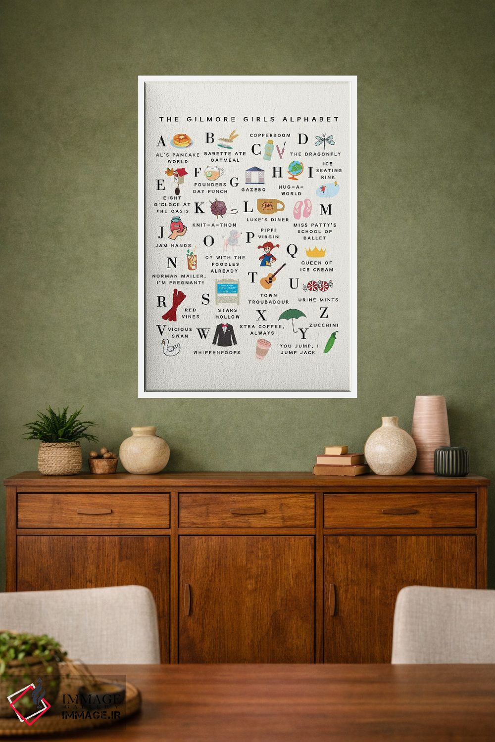 تابلو دکوراتیو الفبای سریال دختران گیلمور اثر خارین هینز - D1W