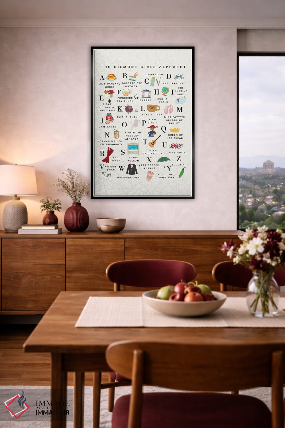 تابلو دکوراتیو الفبای سریال دختران گیلمور اثر خارین هینز - D5B