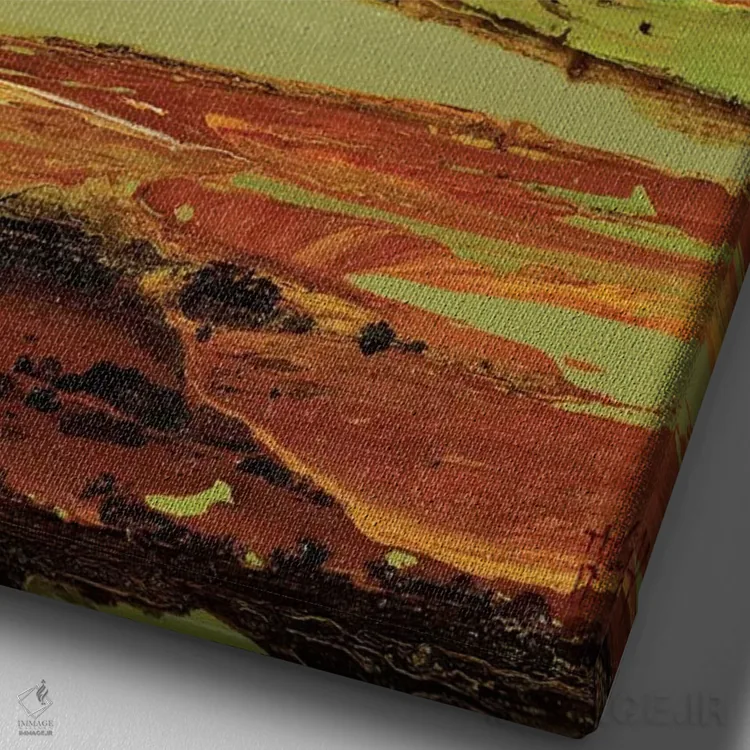 تابلو انتزاعی چه آرام II اثر کلسی هوchstatter - نمای نزدیک بافت بوم