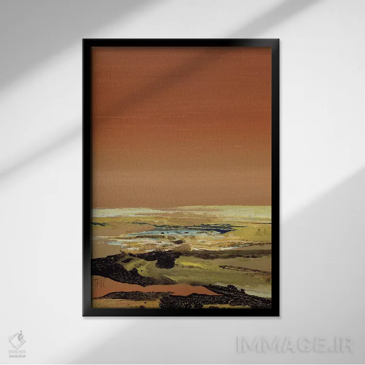 تابلو انتزاعی چه آرام I اثر کلسی هوchstatter - نمای قابدار مشکی