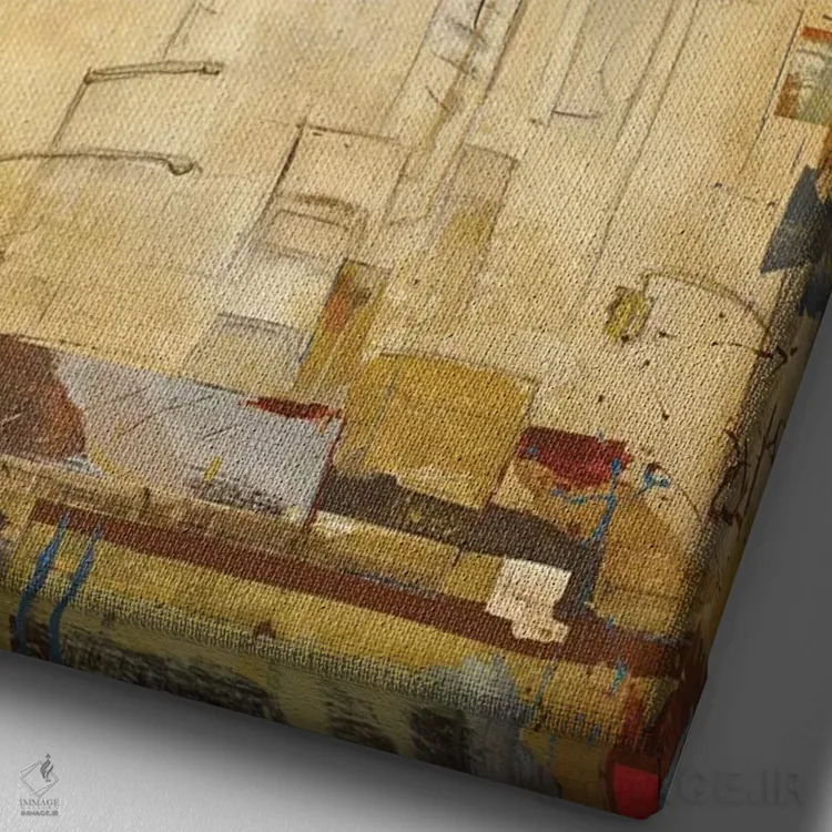 تابلو دکوراتیو ردپاها I اثر کلسی هوchstatter - نمای نزدیک بافت بوم