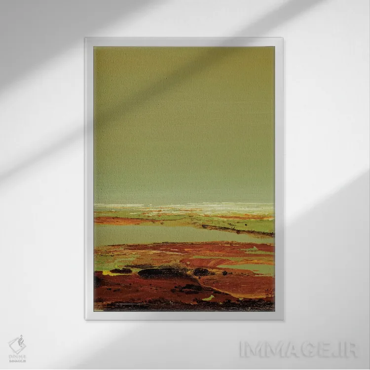 تابلو انتزاعی چه آرام II اثر کلسی هوchstatter - نمای قابدار سفید