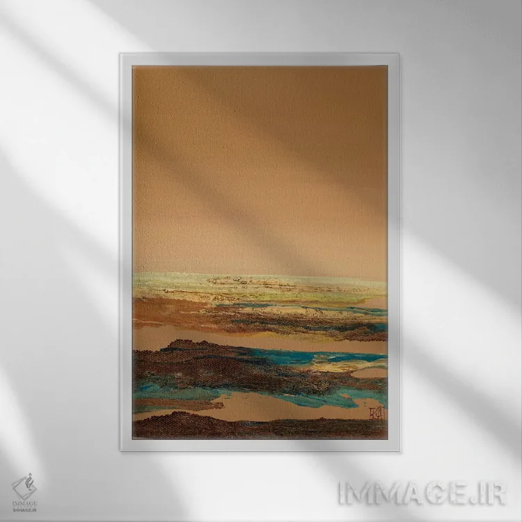 تابلو انتزاعی آن چنان آرام IV اثر کلسی هوchstatter - نمای قابدار سفید