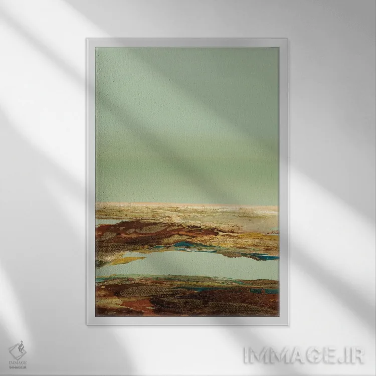 تابلو انتزاعی آن چنان آرام V اثر کلسی هوchstatter - نمای قابدار سفید