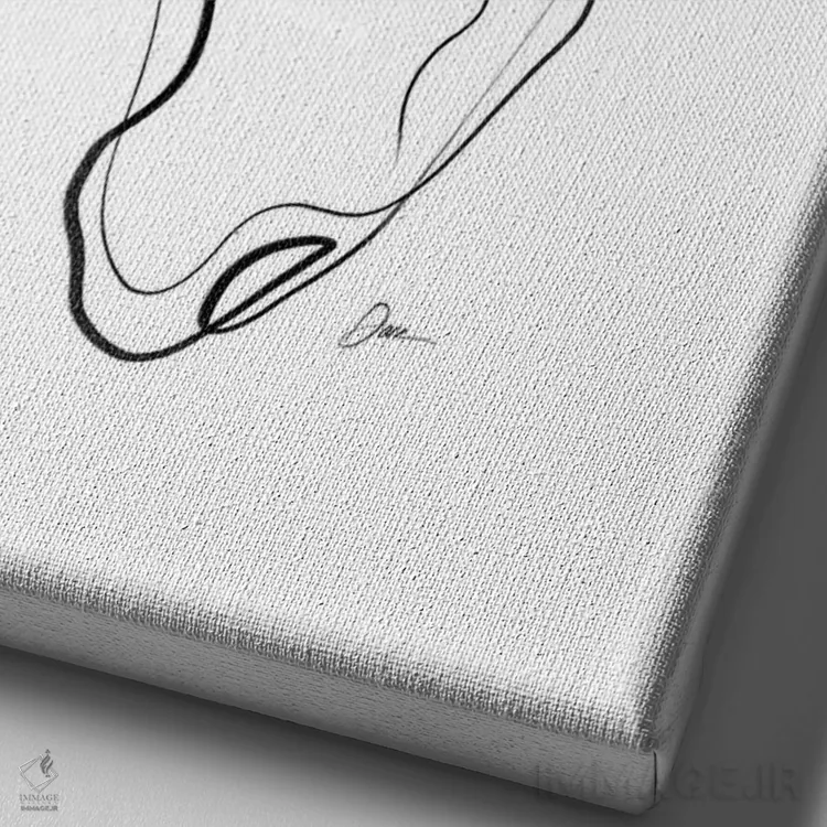 تابلو مینیمال اسب XIX اثر باور کی - نمای نزدیک بافت بوم