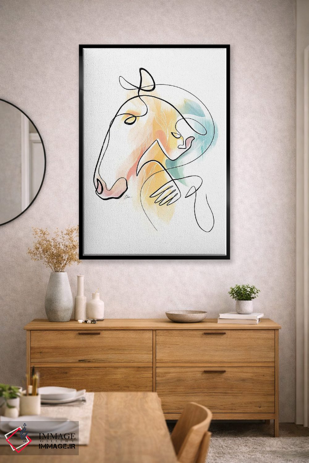 تابلو مینیمال اسب شماره ۱۵ / هنر اسب اثر باور کی - D2B