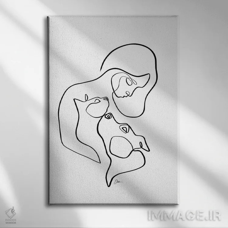 تابلو مینیمال بی قید و شرط اثر باور کی - نمای روبهرو روی دیوار