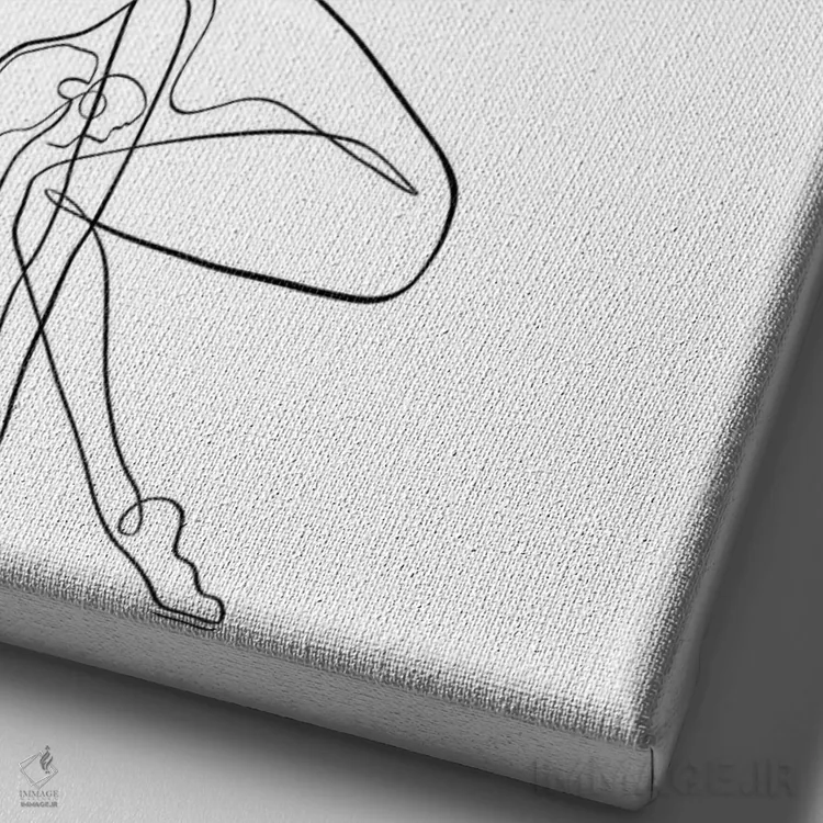 تابلو مینیمال اتریال اثر باور کی - نمای نزدیک بافت بوم