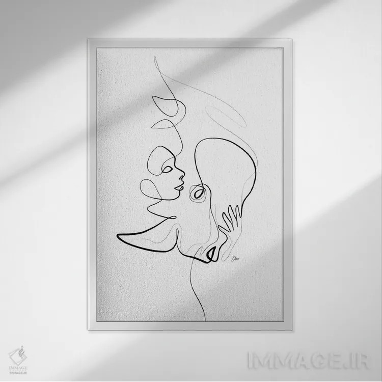 تابلو مینیمال ندای روح اثر باور کی - نمای قابدار سفید