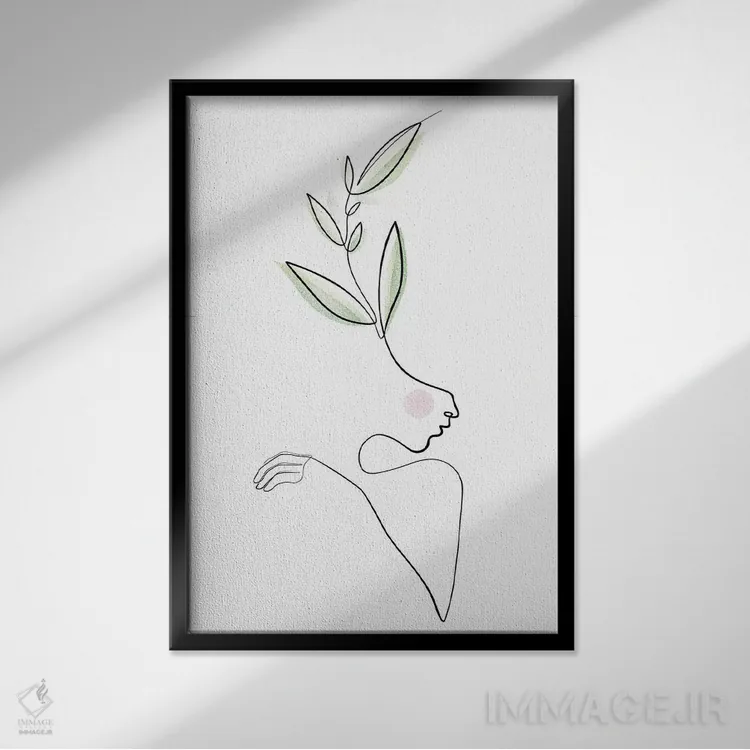 تابلو مینیمال زیبایی های شفا بخش اثر باور کی - نمای قابدار مشکی