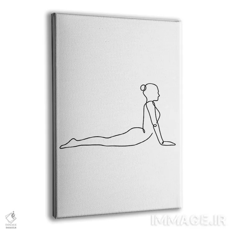 تابلو مینیمال ژست کبری یوگا اثر باور کی - نمای پرسپکتیو محصول