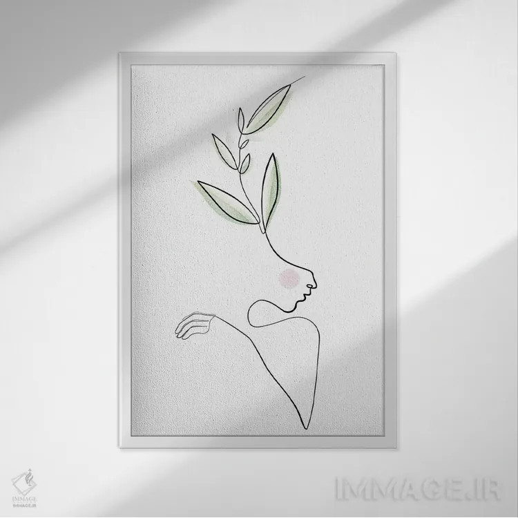 تابلو مینیمال زیبایی های شفا بخش اثر باور کی - نمای قابدار سفید