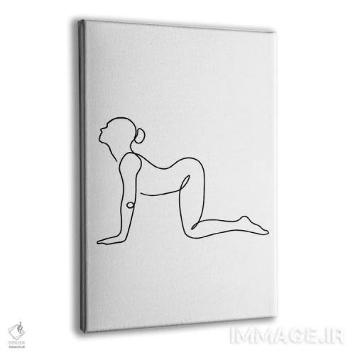 تابلو مینیمال ژست گاو یوگا اثر باور کی - نمای پرسپکتیو محصول