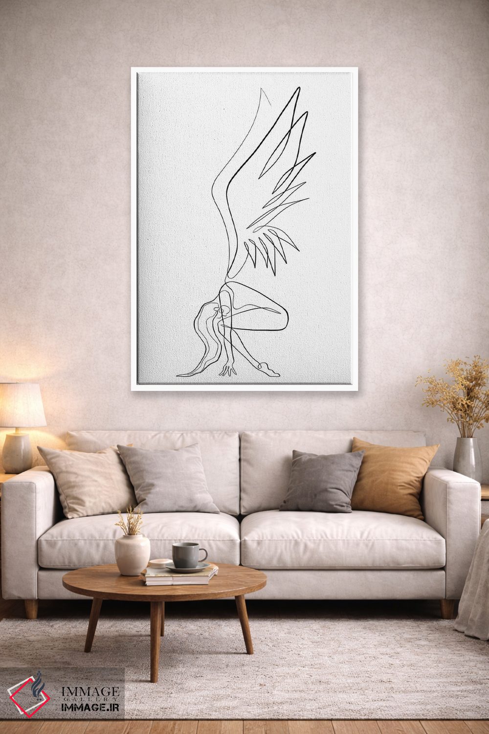 تابلو مینیمال اتریال اثر باور کی - D1W