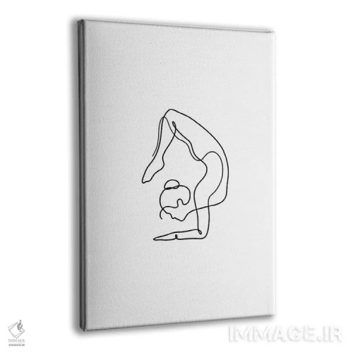 تابلو مینیمال ژست عقرب یوگا اثر باور کی - نمای پرسپکتیو محصول