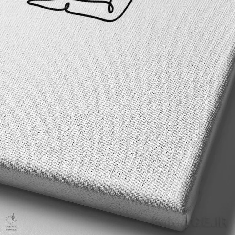 تابلو مینیمال ژست عقرب یوگا اثر باور کی - نمای نزدیک بافت بوم