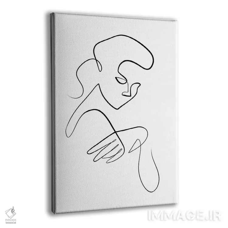 تابلو مینیمال پرتره زنانه IV اثر باور کی - نمای پرسپکتیو محصول