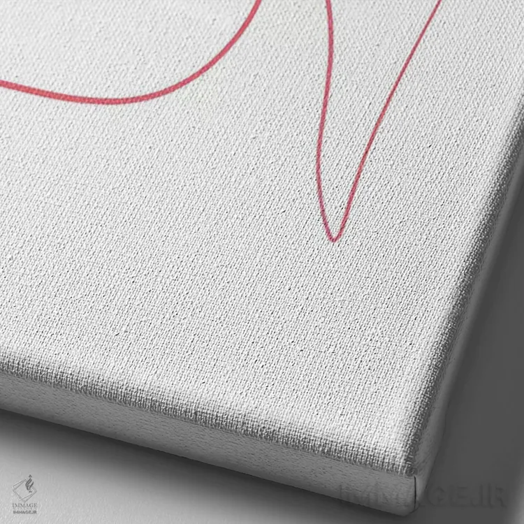 تابلو مینیمال چهره زنانه I اثر باور کی - نمای نزدیک بافت بوم