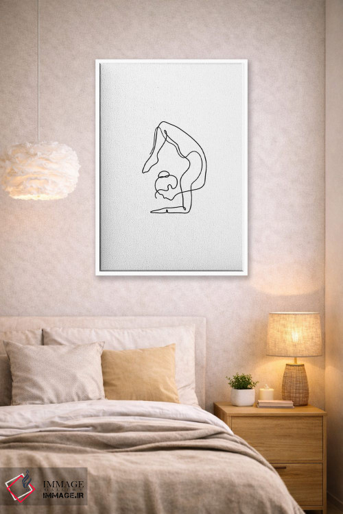 تابلو مینیمال ژست عقرب یوگا اثر باور کی - D1W
