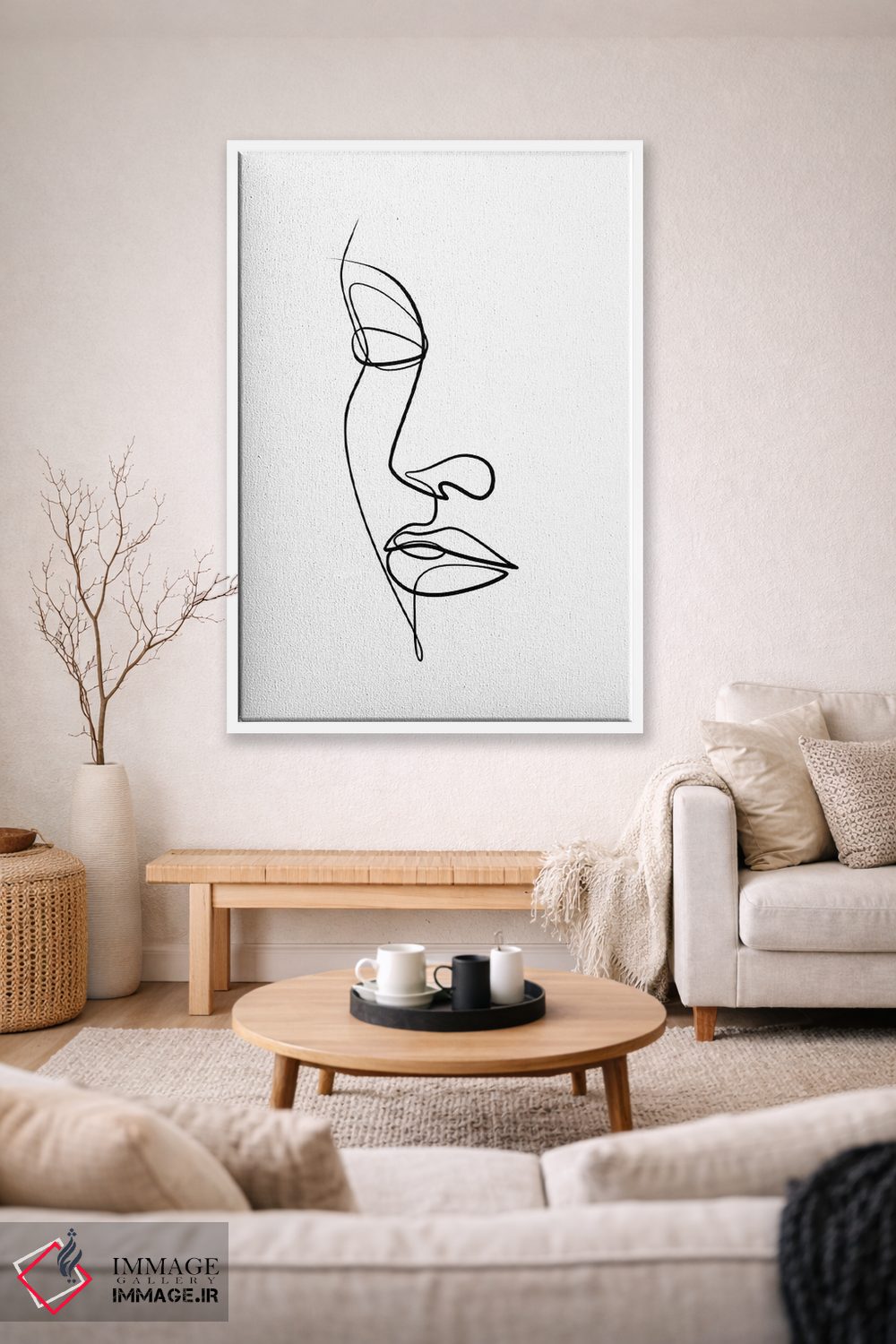 تابلو مینیمال چهره زنانه II اثر باور کی - D1W