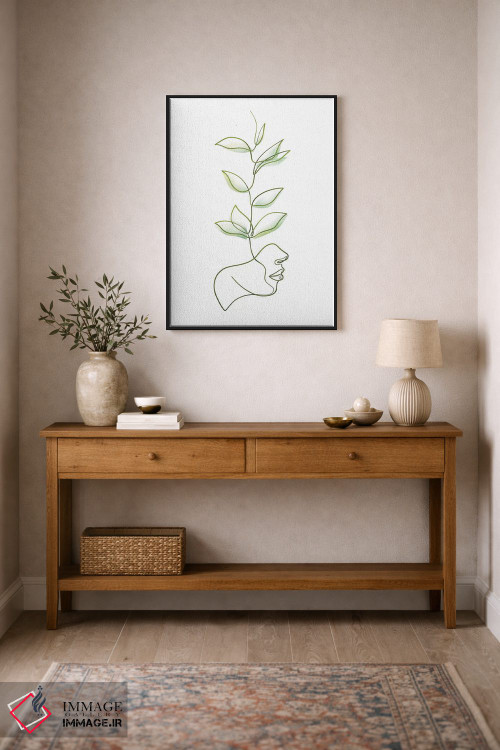 تابلو مینیمال یکی با طبیعت وحشی اثر باور کی - D1B