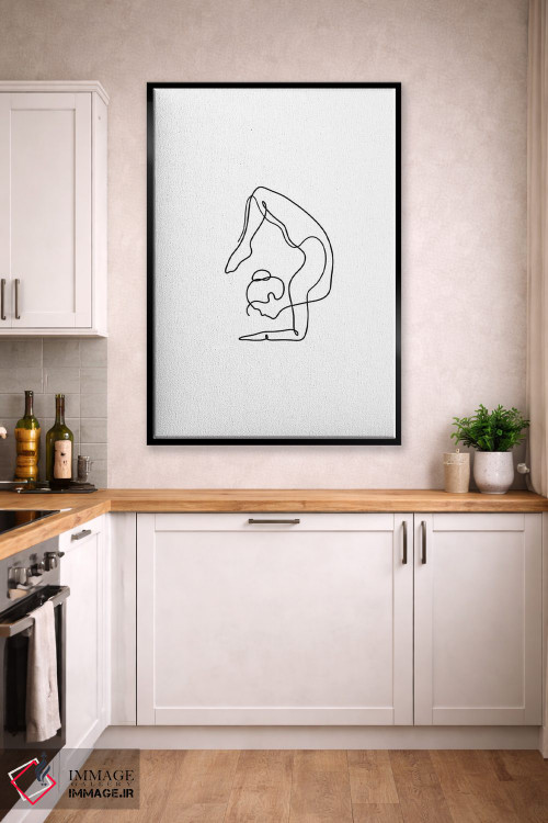 تابلو مینیمال ژست عقرب یوگا اثر باور کی - D3B