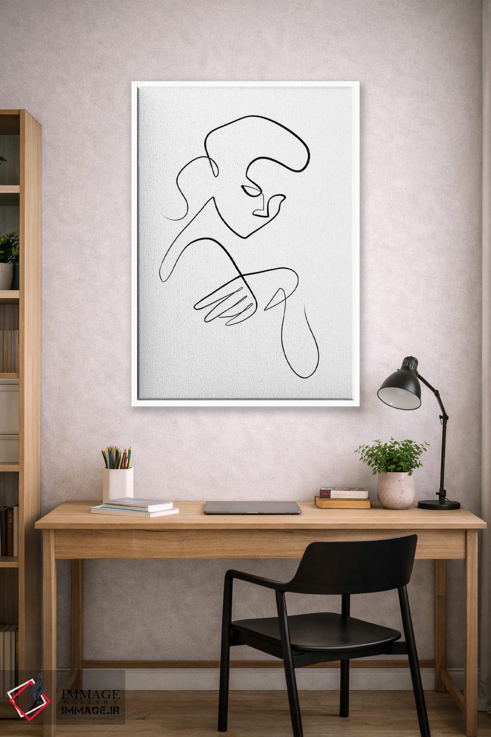تابلو مینیمال پرتره زنانه IV اثر باور کی - D1W