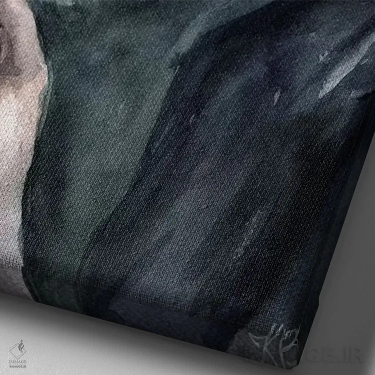 تابلو دکوراتیو دود اثر کایرا بالان - نمای نزدیک بافت بوم