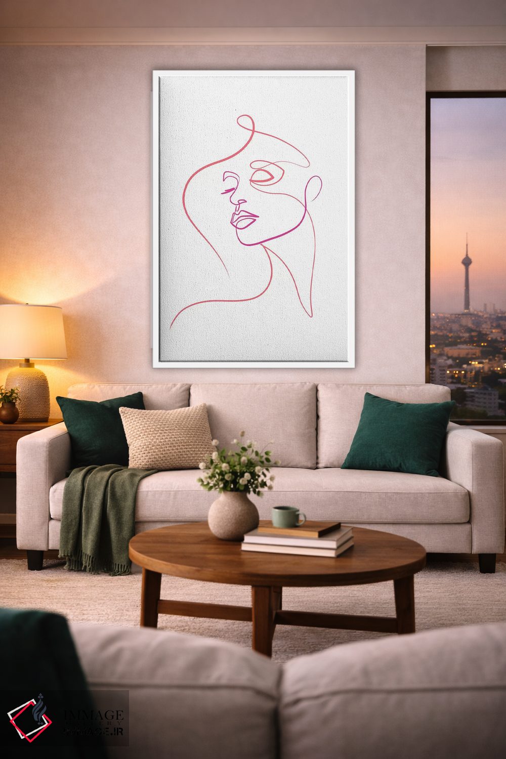 تابلو مینیمال چهره زنانه I اثر باور کی - D2W