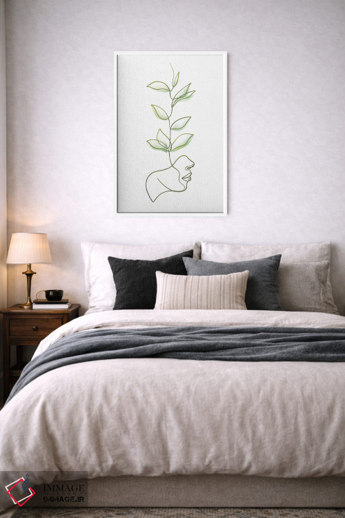 تابلو مینیمال یکی با طبیعت وحشی اثر باور کی - D6W