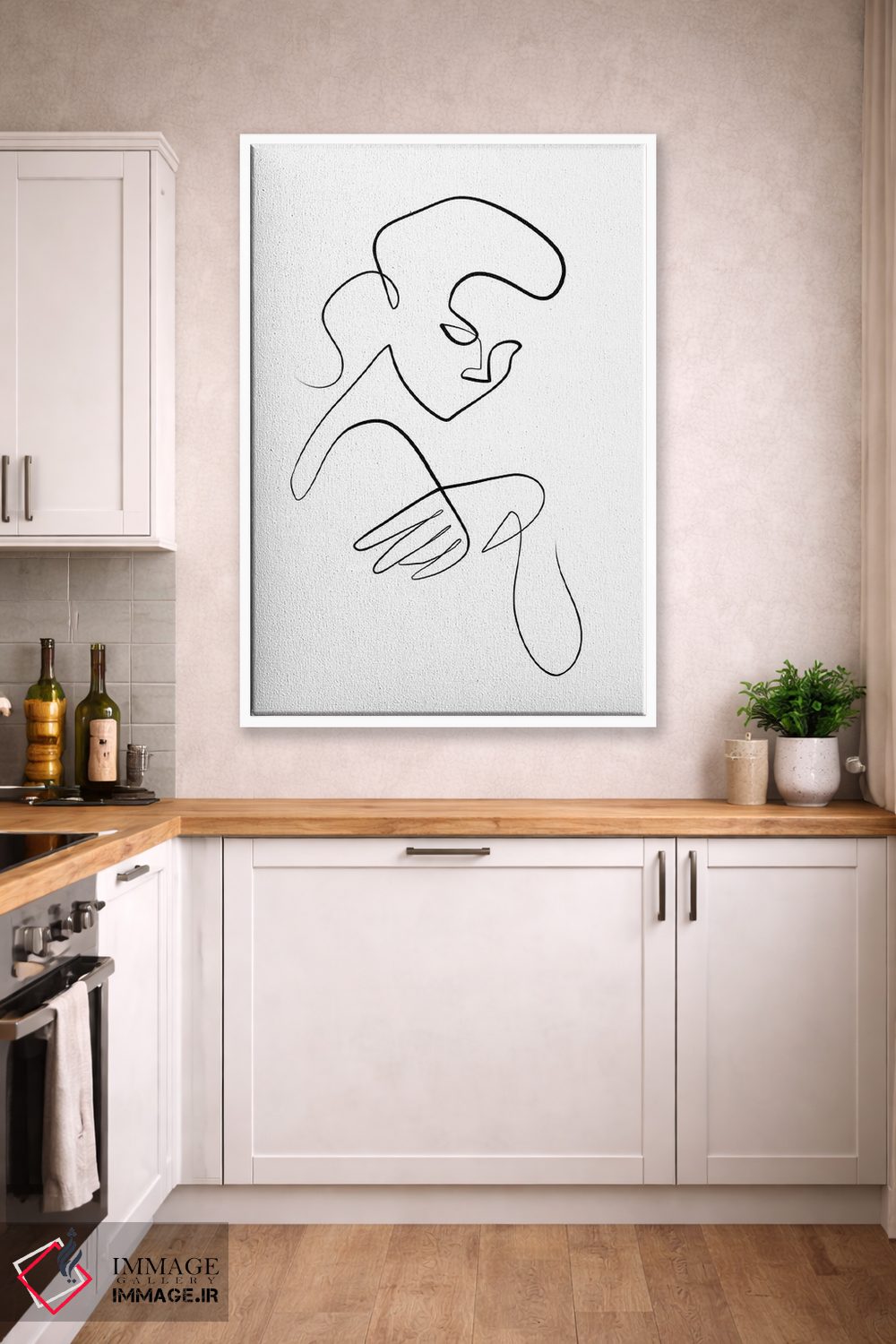 تابلو مینیمال پرتره زنانه IV اثر باور کی - D5W