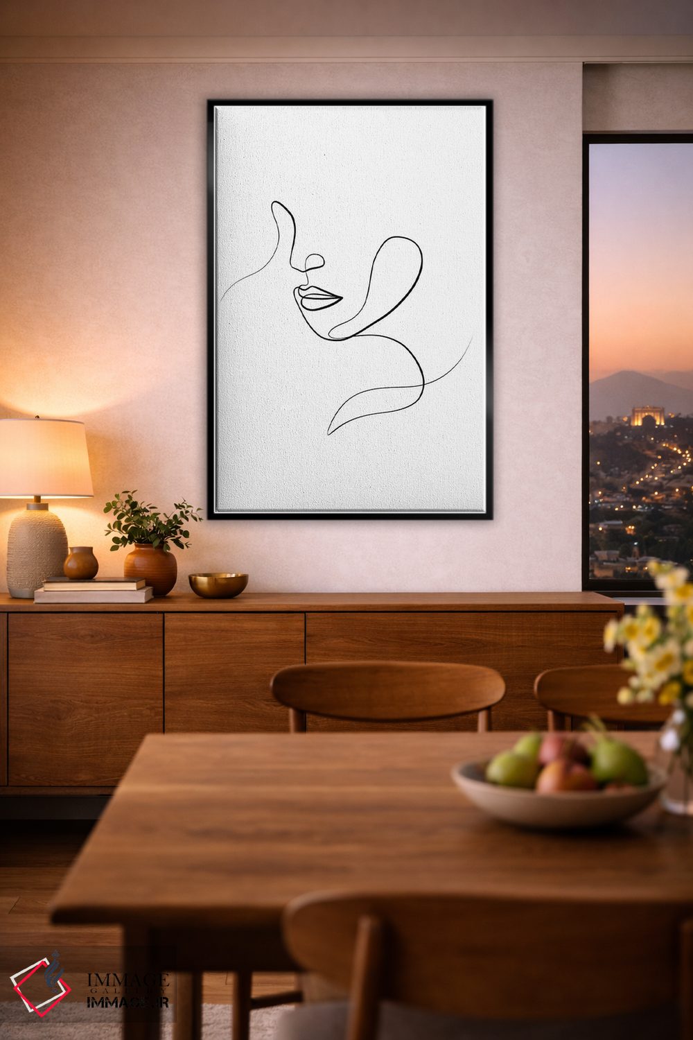 تابلو مینیمال چهره زنانه III اثر باور کی - D4B