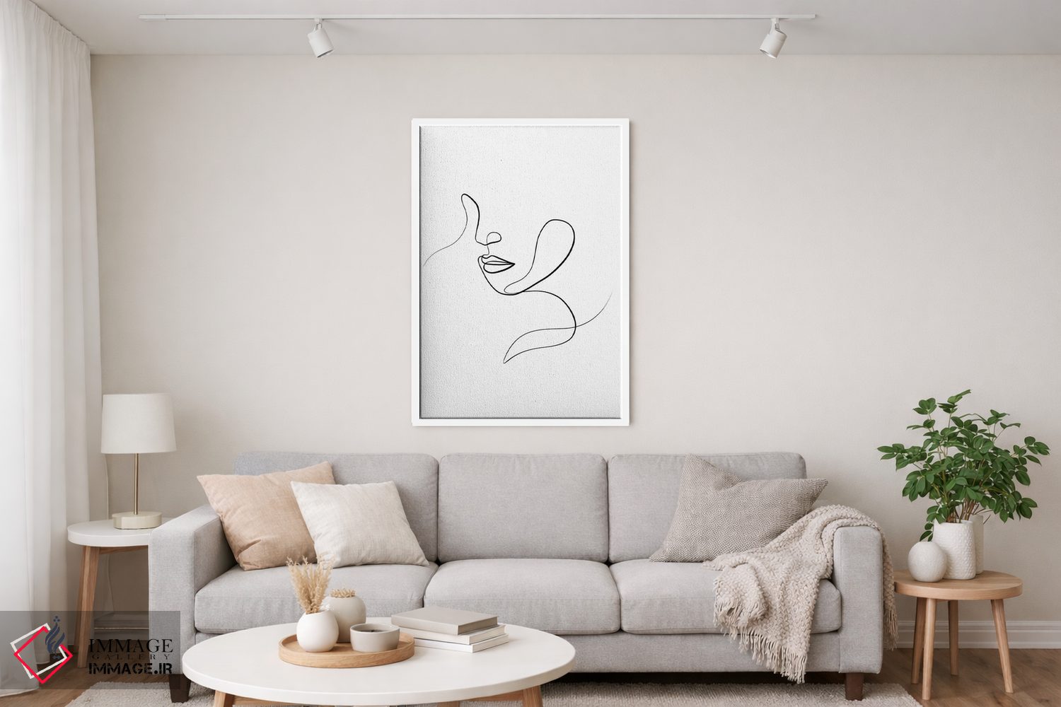 تابلو مینیمال چهره زنانه III اثر باور کی - D5W