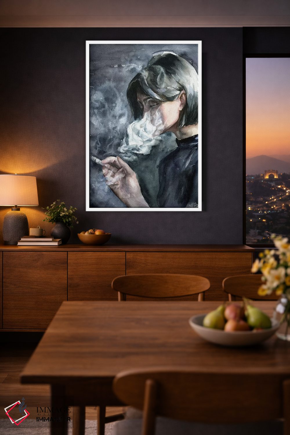 تابلو دکوراتیو دود اثر کایرا بالان - D3W