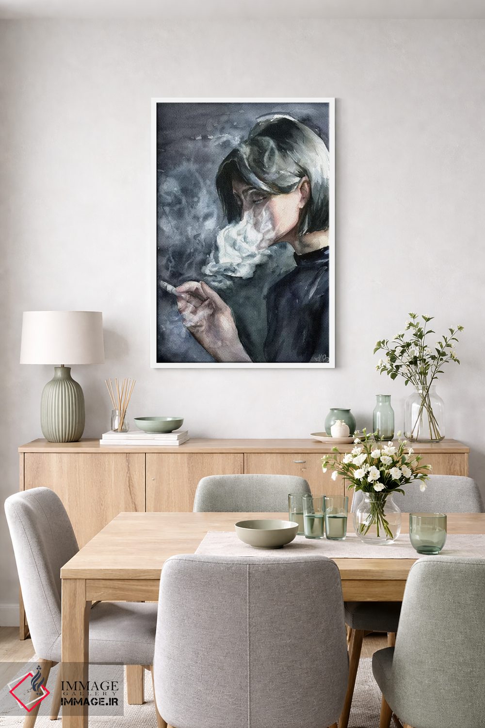 تابلو دکوراتیو دود اثر کایرا بالان - D6W