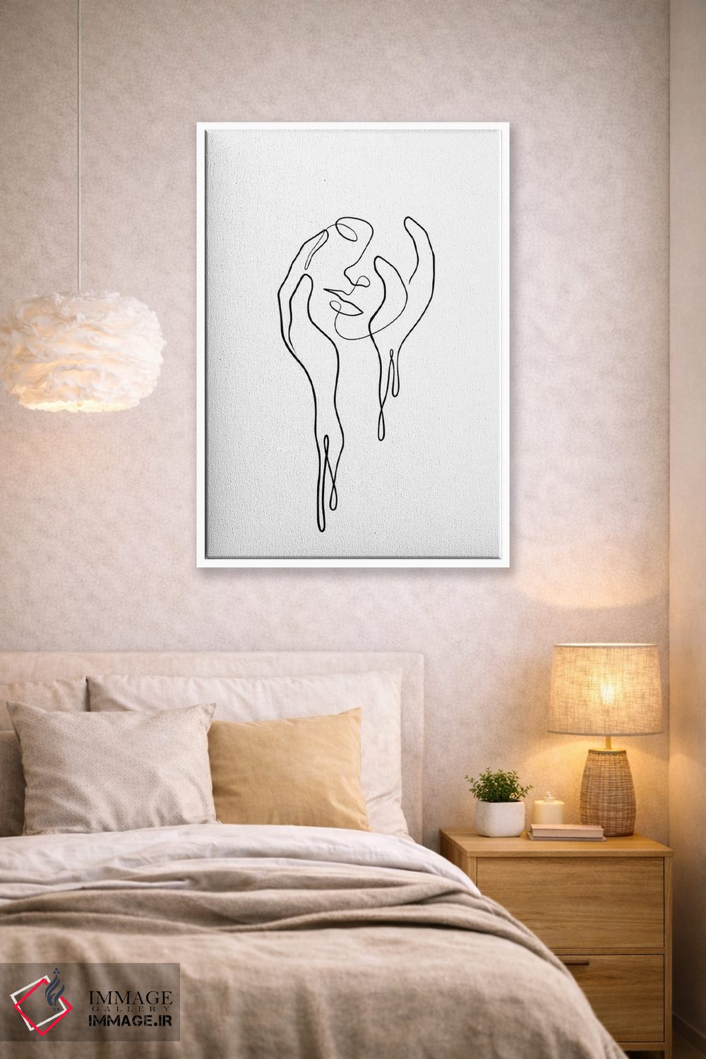 تابلو مینیمال زیرا او شکننده است اثر باور کی - D1W