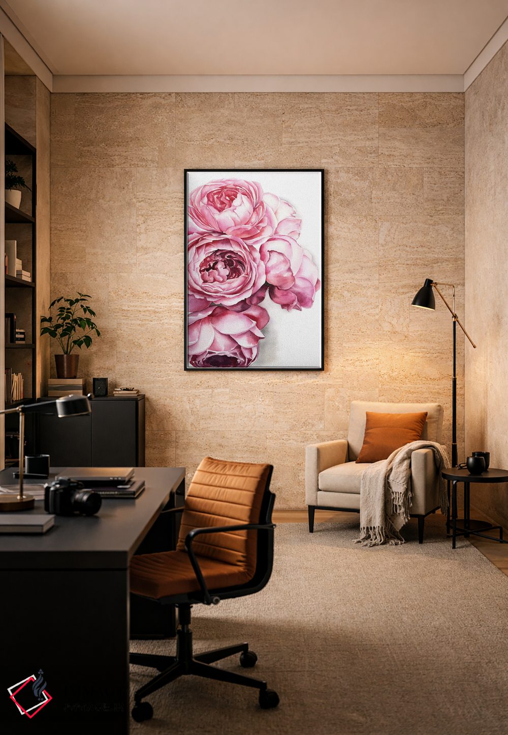 تابلو دکوراتیو پیونی اثر کایرا بالان - D6B