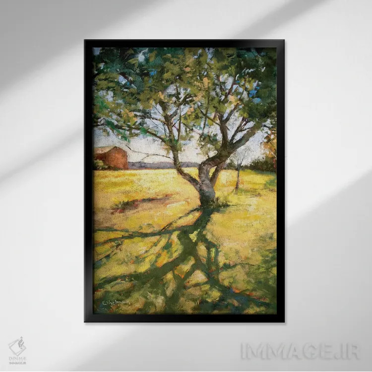 تابلو دکوراتیو نگاه به بالا اثر کیم اشلمن - نمای قابدار مشکی