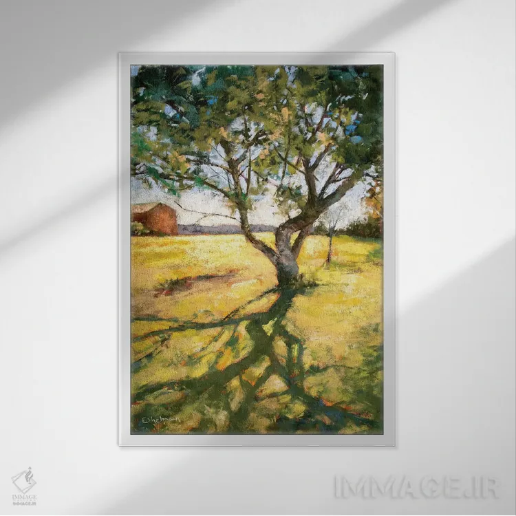 تابلو دکوراتیو نگاه به بالا اثر کیم اشلمن - نمای قابدار سفید