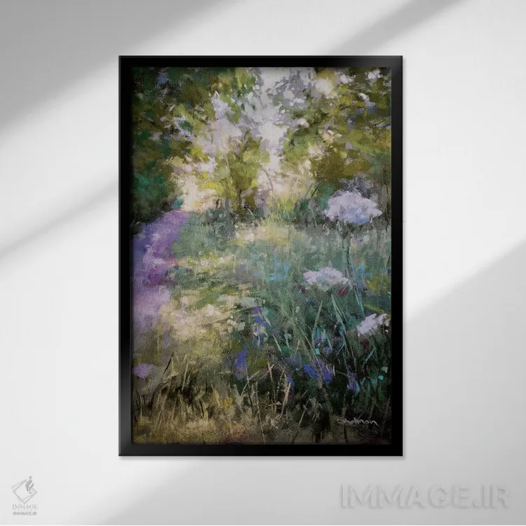 تابلو دکوراتیو سایه خنک اثر کیم اشلمن - نمای قابدار مشکی