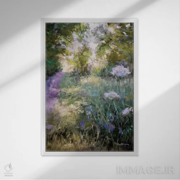 تابلو دکوراتیو سایه خنک اثر کیم اشلمن - نمای قابدار سفید