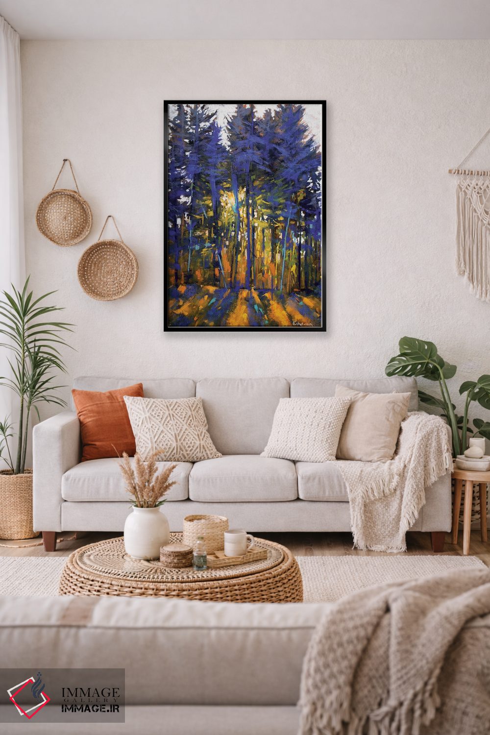 تابلو دکوراتیو نور جاری اثر کیم اشلمن - D5B