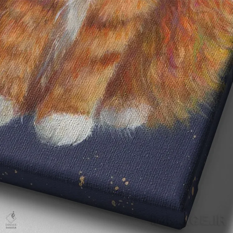 تابلو دکوراتیو بنی اثر کیم هاسکینز - نمای نزدیک بافت بوم