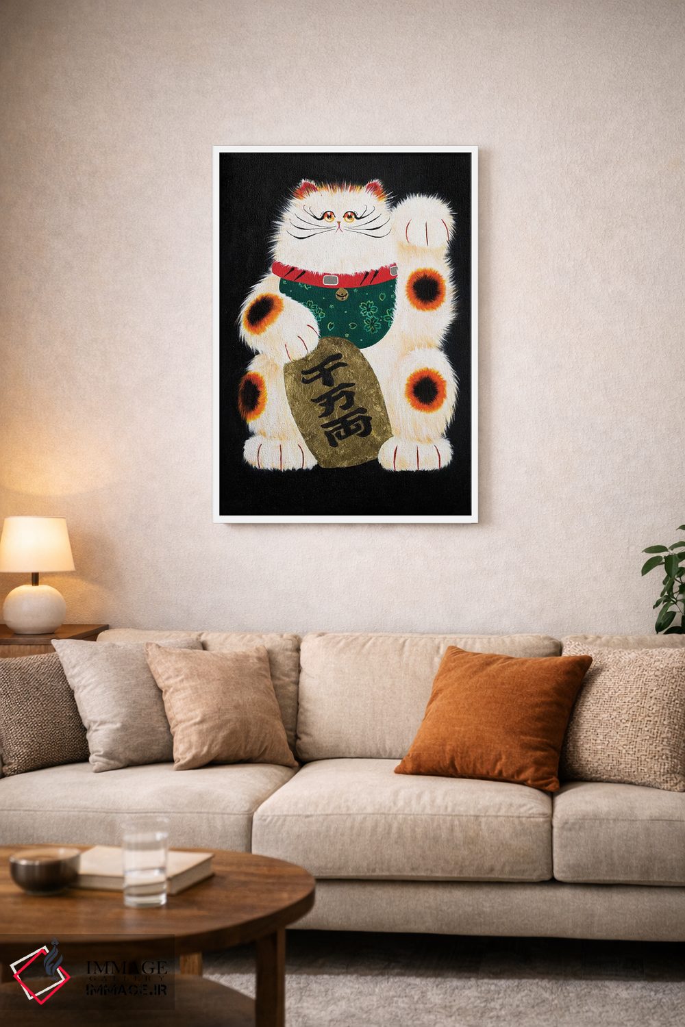 تابلو دکوراتیو مانکی نکو اثر کیم هاسکینز - D3W