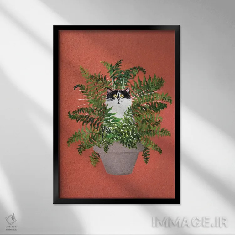 تابلو دکوراتیو کلئو در سرخس اثر کیم هاسکینز - نمای قابدار مشکی