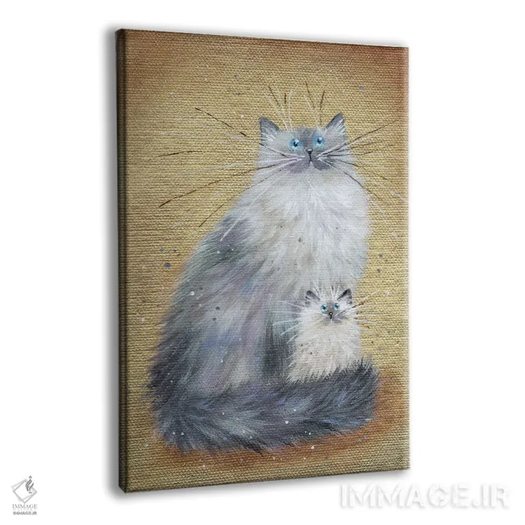 تابلو دکوراتیو نقره ای روی طلایی اثر کیم هاسکینز - نمای پرسپکتیو محصول