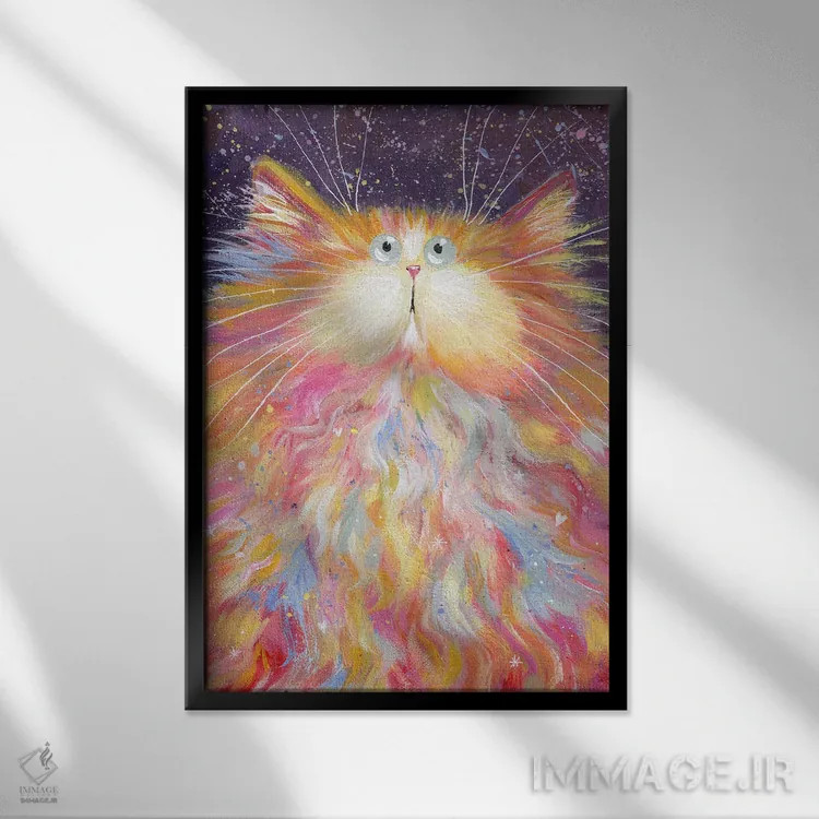 تابلو دکوراتیو بالوف اثر کیم هاسکینز - نمای قابدار مشکی