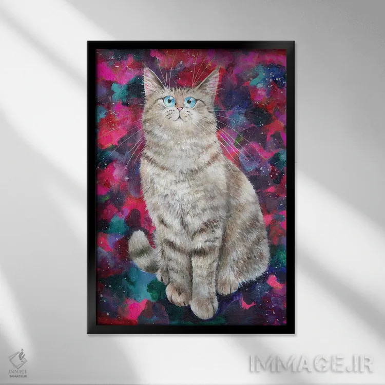 تابلو دکوراتیو زویی اثر کیم هاسکینز - نمای قابدار مشکی